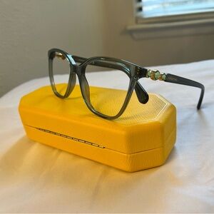 SWAROVSKI SK2020 Transparent Green 
Glasses with Yellow Case